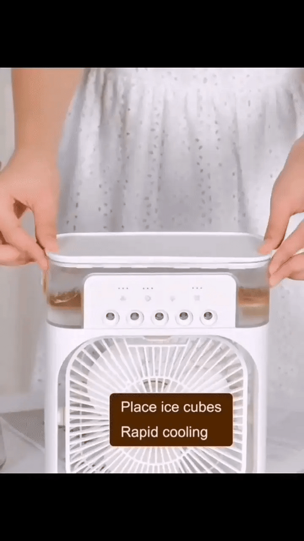 ❄️ Portable Air Cooler dubai best– Mini USB Humidifier Fan | مبرد هواء محمول مع مرطب USB