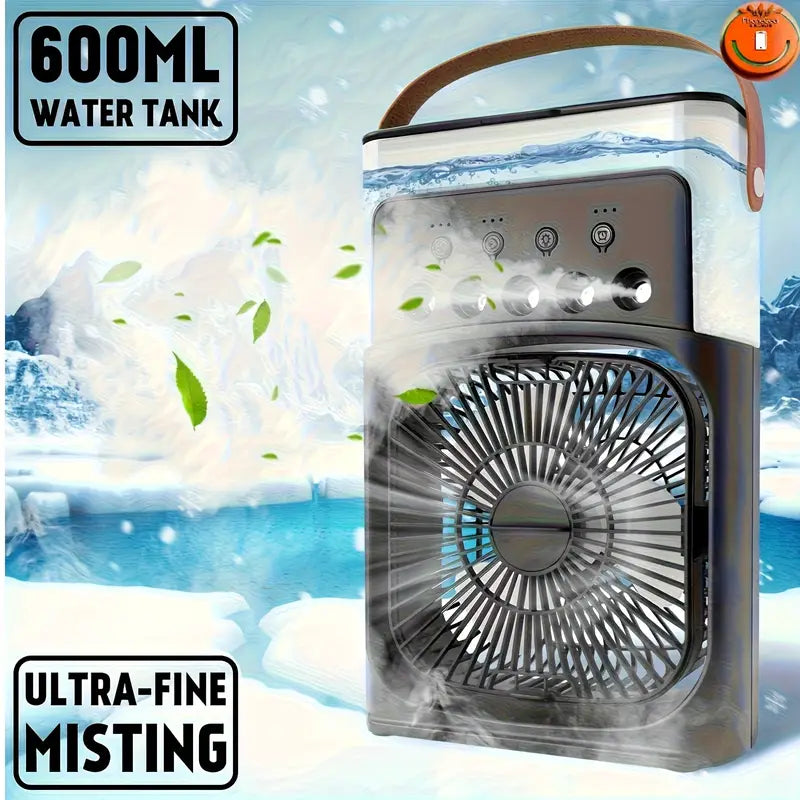 ❄️ Portable Air Cooler dubai best– Mini USB Humidifier Fan | مبرد هواء محمول مع مرطب USB